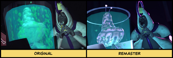 Sam & Max: The Devil's Playhouse - General Skunkape in the original compared to the remaster